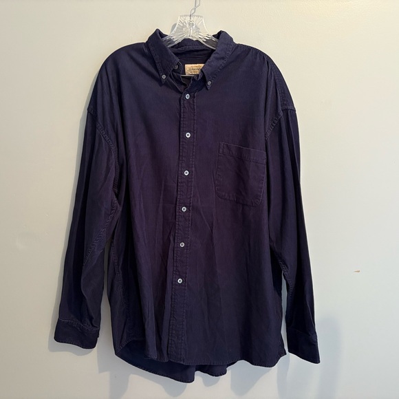 Vintage St. John's Bay Men's XL Cotton Corduroy Long Sleeve Button Down Shirt - Picture 6 of 13